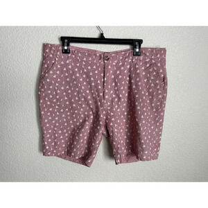 Sovereign Code Men's Red Allover Anchor Print Flat Front Shorts Size XL W36xL8